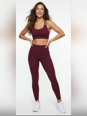 PureLuxe Fabletics High-Rise Wine Leggings